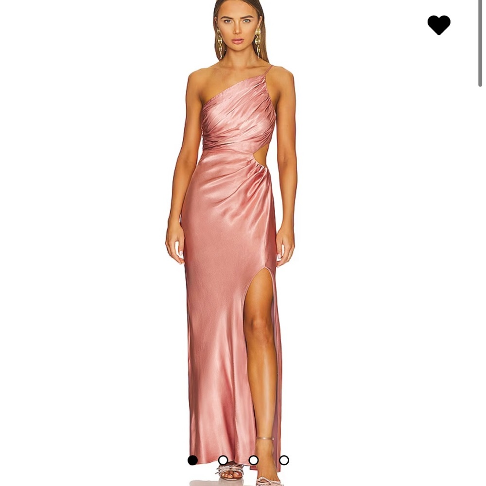 Shona Joy NWT asym gathered maxi dress color- antique rose